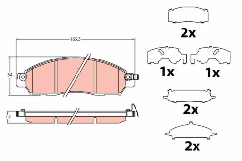 TRW Brake Pad Set, disc brake (GDB2182)