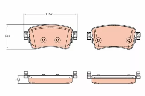 TRW Brake Pad Set, disc brake (GDB2166)