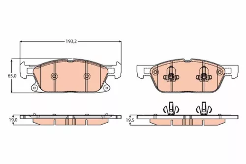 TRW Brake Pad Set, disc brake (GDB2167)