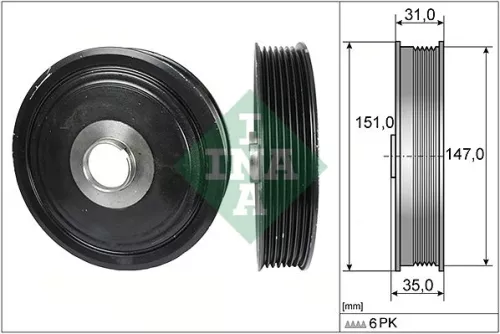 Belt Pulley, crankshaft