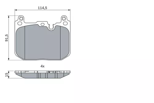 BOSCH Brake Pad Set, disc brake (0986424331)