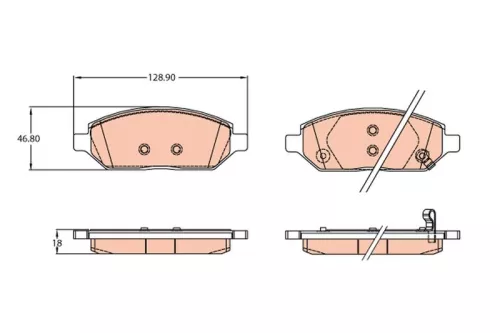 TRW Brake Pad Set, disc brake (GDB2135)