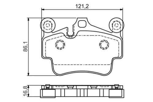 BOSCH Brake Pad Set, disc brake (0986494567)
