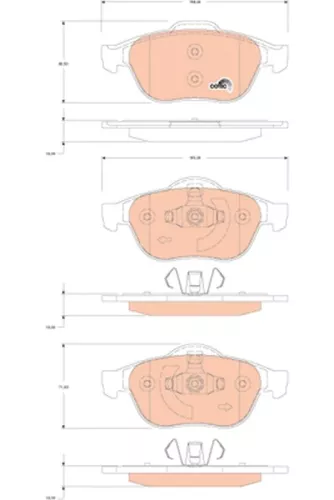 TRW Brake Pad Set, disc brake (GDB1823)