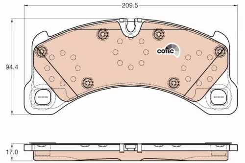 TRW Brake Pad Set, disc brake (GDB2004)