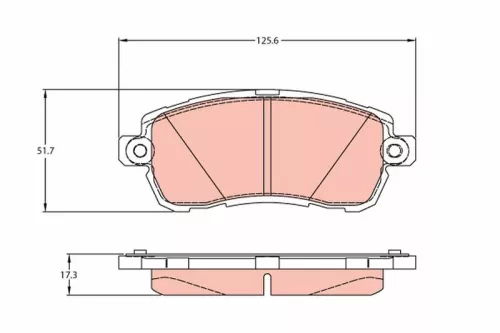 TRW Brake Pad Set, disc brake (GDB2176)