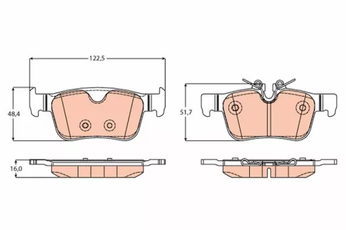 TRW Brake Pad Set, disc brake (GDB2168)
