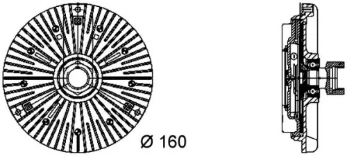MAHLE Clutch, radiator fan (CFC49000P)