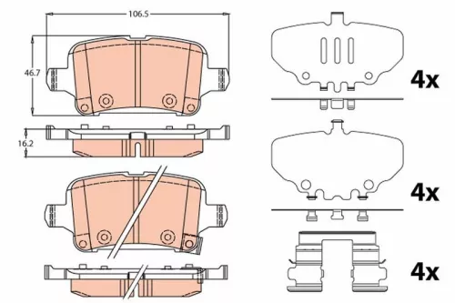 TRW Brake Pad Set, disc brake (GDB2184)