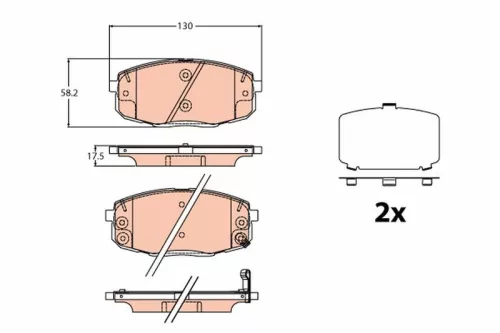 TRW Brake Pad Set, disc brake (GDB2192)