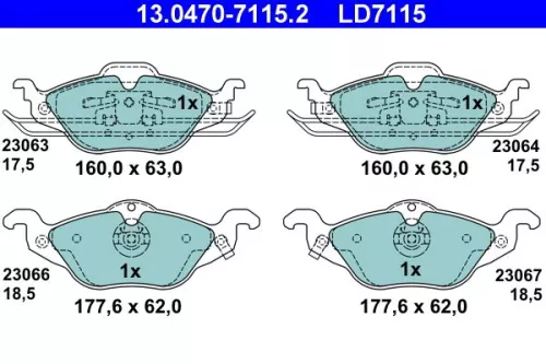 Brake Pad Set, disc brake