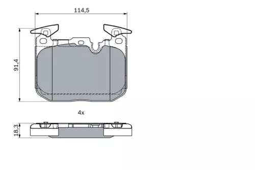 BOSCH Brake Pad Set, disc brake (0986494947)