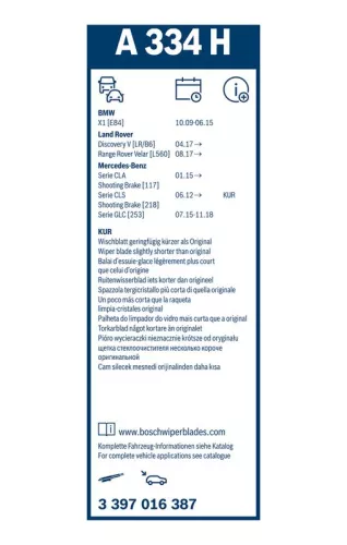 BOSCH Wiper Blade (3397016387)