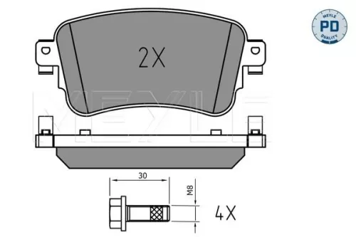 MEYLE Brake Pad Set, disc brake (0252258818/PD)