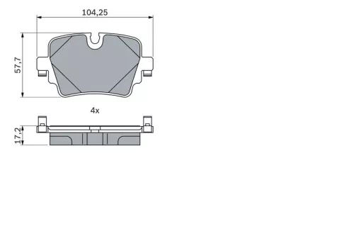 BOSCH Brake Pad Set, disc brake (0986424623)