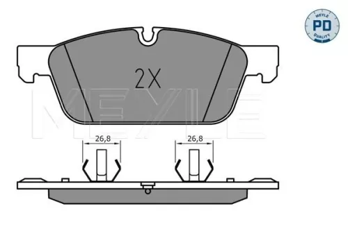 MEYLE Brake Pad Set, disc brake (0252553119/PD)