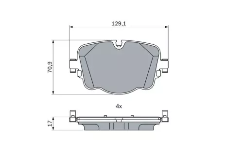 BOSCH Brake Pad Set, disc brake (0986424948)