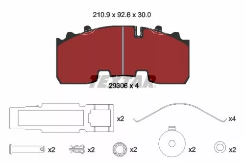 TEXTAR Brake Pad Set, disc brake (2930601)