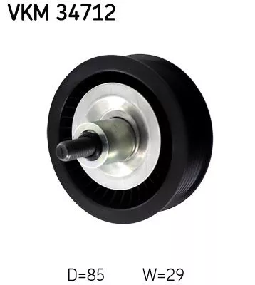 SKF Deflection/Guide Pulley, V-ribbed belt (VKM34712)