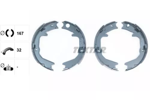 TEXTAR Brake Shoe Set, parking brake (91062900)