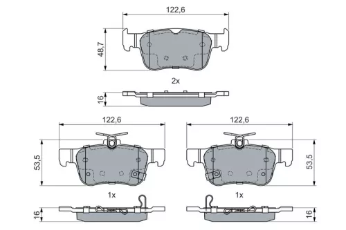 BOSCH Brake Pad Set, disc brake (0986460019)