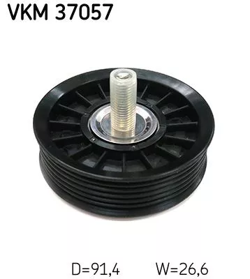 SKF Deflection/Guide Pulley, V-ribbed belt (VKM37057)