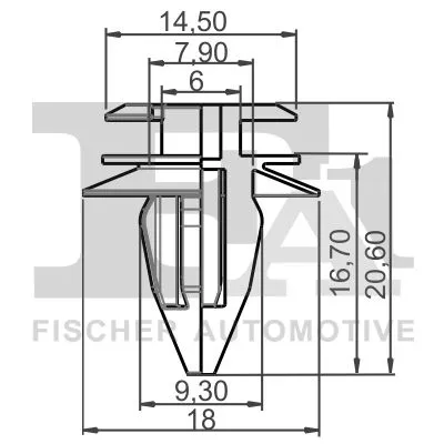 FA1 Retaining Clip, door panel (10-40008.10)