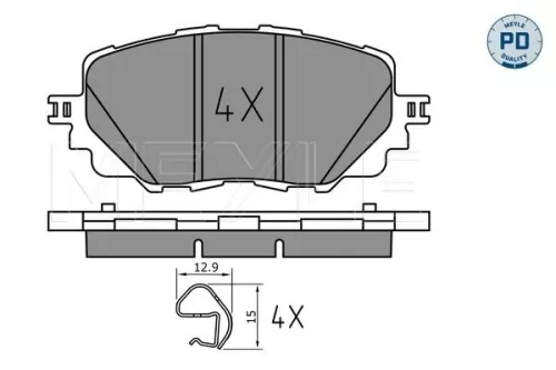 MEYLE Brake Pad Set, disc brake (0252227115/PD)
