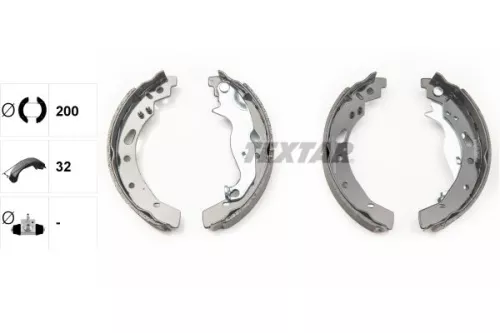 TEXTAR Brake Shoe Set (91072100)