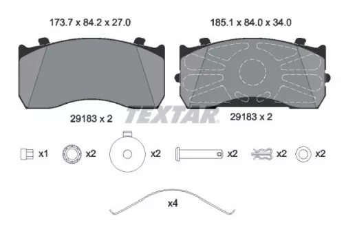 TEXTAR Brake Pad Set, disc brake (2918302)