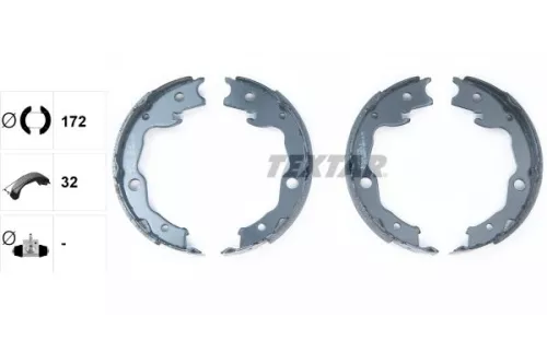 TEXTAR Brake Shoe Set, parking brake (91068200)