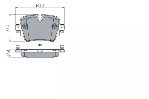 BOSCH Brake Pad Set, disc brake (0986494753)