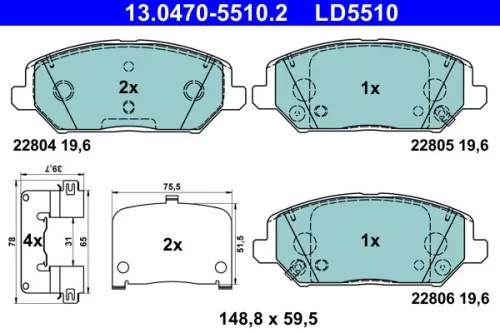 Brake Pad Set, disc brake