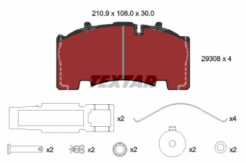 TEXTAR Brake Pad Set, disc brake (2930801)