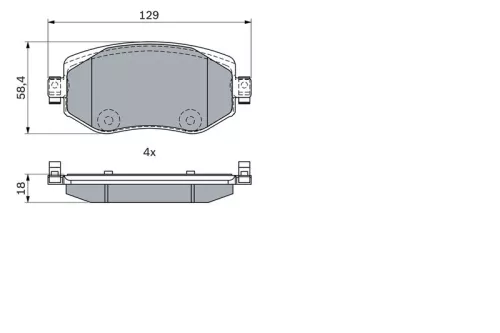 BOSCH Brake Pad Set, disc brake (0986424386)