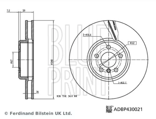 BLUE PRINT Brake Disc (ADBP430021)