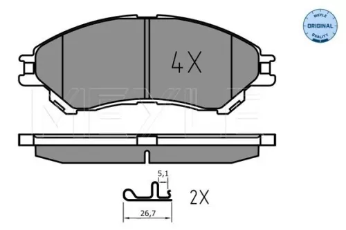 MEYLE Brake Pad Set, disc brake (0252597916)
