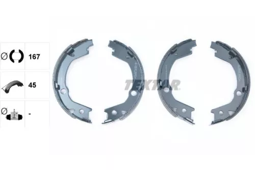 TEXTAR Brake Shoe Set, parking brake (91070700)