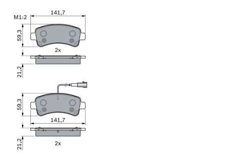 BOSCH Brake Pad Set, disc brake (0986494765)