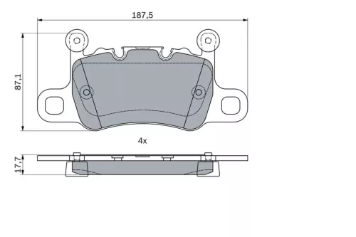 BOSCH Brake Pad Set, disc brake (0986494794)