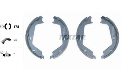 TEXTAR Brake Shoe Set, parking brake (91062300)
