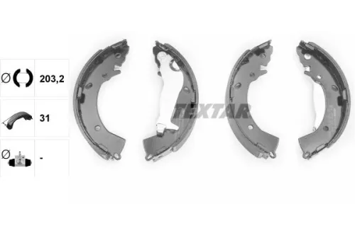 TEXTAR Brake Shoe Set (91063300)