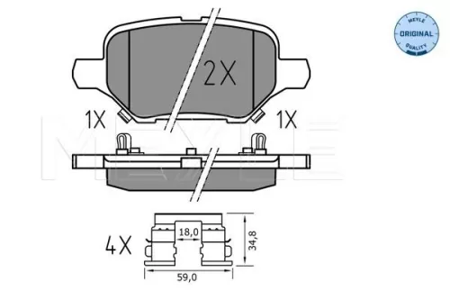 MEYLE Brake Pad Set, disc brake (0252293017)