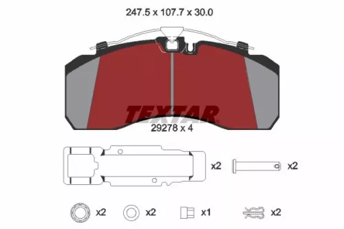 TEXTAR Brake Pad Set, disc brake (2927801)