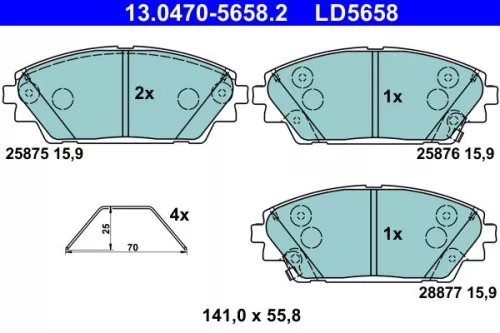Brake Pad Set, disc brake