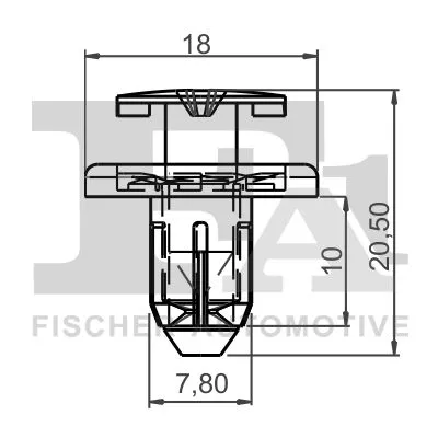 FA1 Clip, trim/protection strip (72-30005.5)