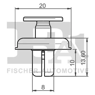 FA1 Clip, trim/protection strip (74-20002.5)