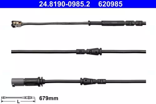 Warning Contact, brake pad wear