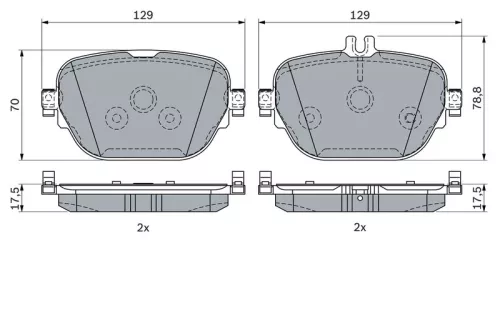 BOSCH Brake Pad Set, disc brake (0986424439)