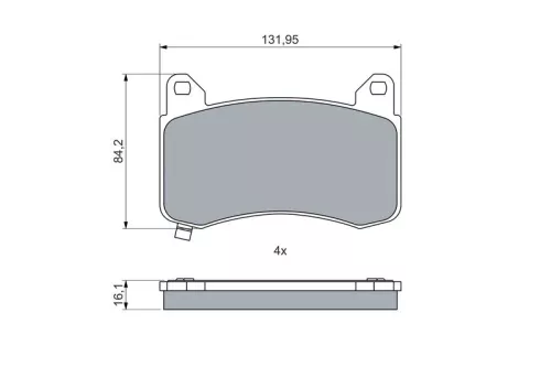 BOSCH Brake Pad Set, disc brake (0986460085)